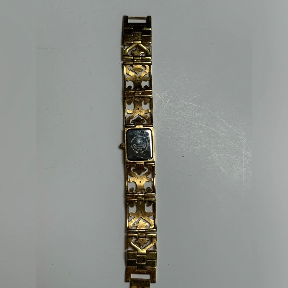 Soft Bangle hinged Link Crystal Bracelet Watch Victoria Wieck GOLD